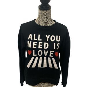 Beatles Black Graphic Sweatshirt